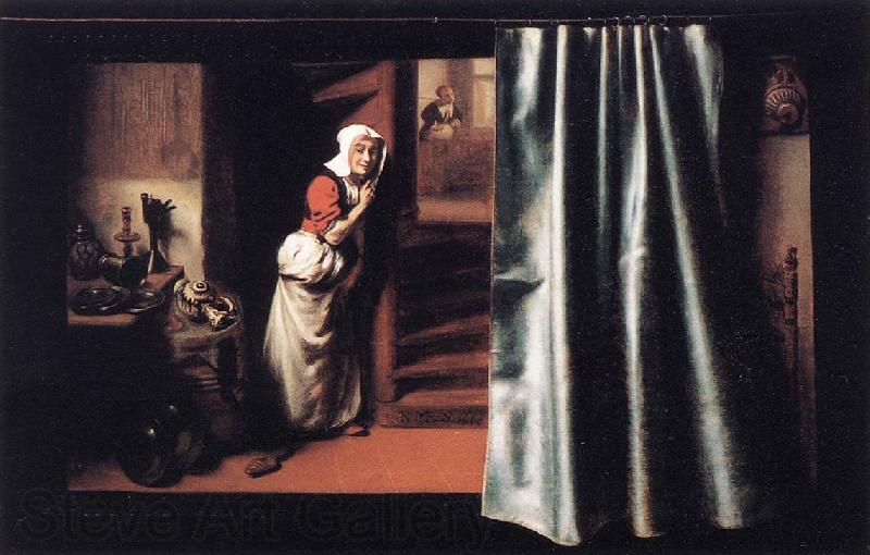 MAES, Nicolaes Eavesdropper with a Scolding Woman France oil painting art